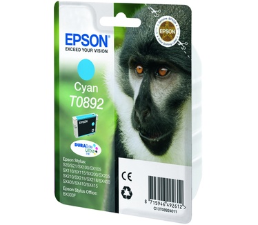 Epson Singlepack Cyan T0892 DURABrite Ultra Ink