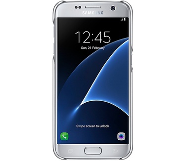 Samsung Galaxy S7 Clear Cover - EF-QG930CS - Silver (Galaxy S7) Zwart