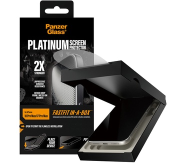 PanzerGlass PanzerGlass® Platinum Screen Protector iPhone 18 Pro Max | 17 Pro Max | Ultra-Wide Fit w. FASTFIT IN-A-BOX