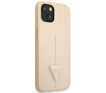 Guess Saffiano Triangle Back Case Apple iPhone 13 (6.1") - Beige Beige
