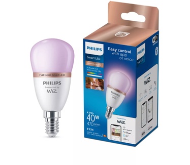 Philips Slimme LED RGB-lamp P45, E14-fitting, 470 lm