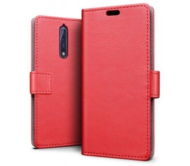 qMust Nokia 8 Wallet Hoesje Rood