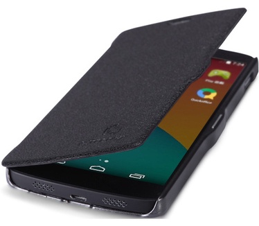 Nillkin New Fresh Leather BookCase for LG Google Nexus 5 - Black