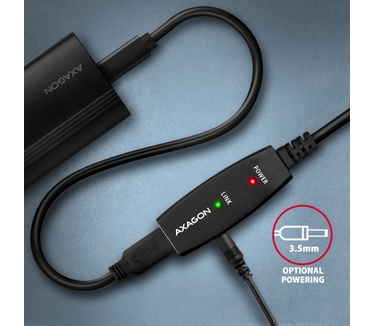 Axagon ADR-220 USB 2.0 A-M -> A-F active extension/repeater cable 20m - Kabel - Digital/Daten