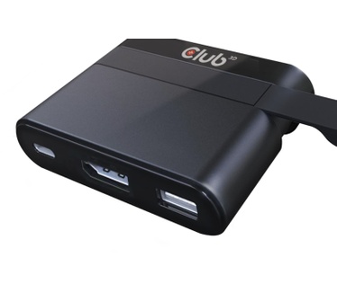 Club 3D Mini Docking USB C to Displayport1.2 + USB 3.0 + USB C for Charging