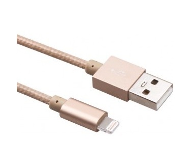 Yellowknife Woven Lightning kabel - MFI Apple certificaat - 100cm - Gold