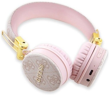 Guess 4G Metal Logo Bluetooth Stereo On-Ear Koptelefoon (Roze)
