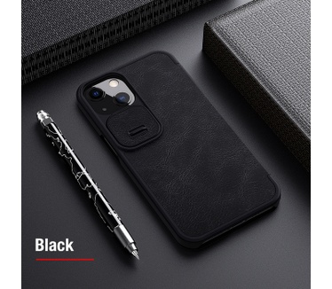 Nillkin Qin Pro PU Book Case - Apple iPhone 13 (6.1") - Zwart Zwart