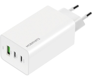 Mobiparts GaN Wall Charger USB-Cx2/USB-A PD 3.0/QC 65W White