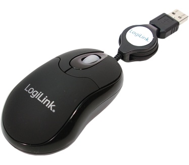 LogiLink Mouse optical USB Mini with retractable Cable