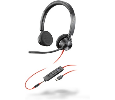 Poly Blackwire 3325, USB-C (Rood, Zwart)