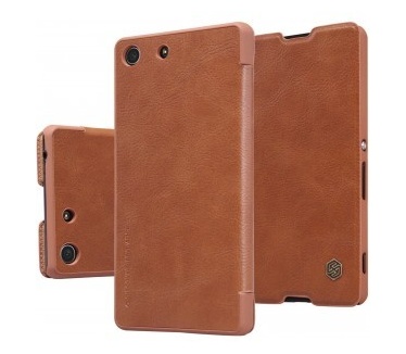 Nillkin Leather Case Sony Xperia M5 - Qin Series - Brown