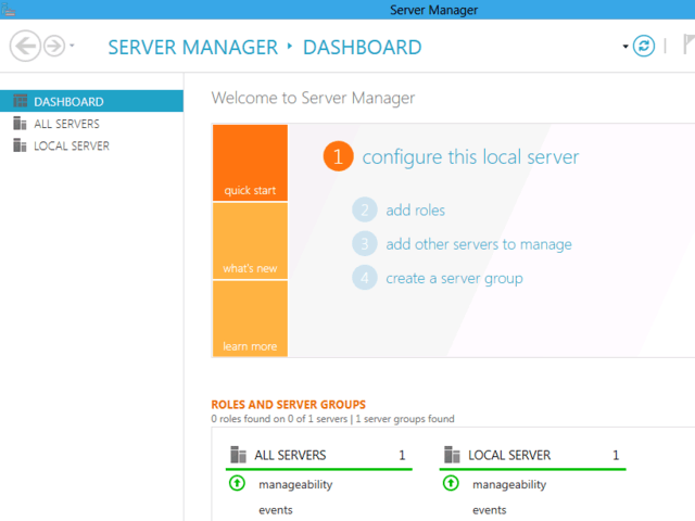 Windows Server 8 Manager Windows Server 8 Manager