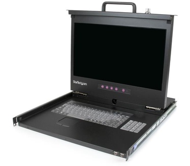 Startech.com 1U Rackmount LCD console met 2 poorts USB Hub 17" monitor 1080p