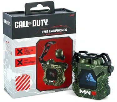 OTL Technologies Call of Duty - TWS earbuds - metalen oplaadcase met led lights - touch control - IPX4 - microfoon (olive camo)