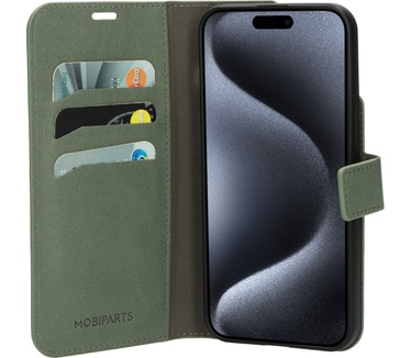 Mobiparts Classic Wallet Case Apple iPhone 15 Pro Max Stone Green
