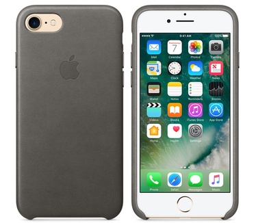 Apple iPhone 7 Leren Hoesje  Grijs