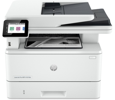 HP HP LaserJet Pro MFP 4102dwe printer, Zwart-wit, Printer voor Kleine en middelgrote ondernemingen, Printen, kopiëren, scannen, Printen via USB-poort aan voorzijde; Dual-band Wi-Fi; Scannen naar e-mail; Dubbelzijdig printen; Dubbelzijdig scannen; Automat