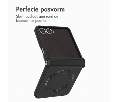 Accezz Color Backcover met MagSafe en Ringstand voor de Samsung Galaxy Z Flip 8 - Zwart