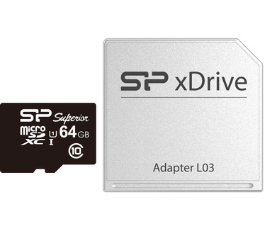 Silicon Power 64GB microSDXC & Adapter