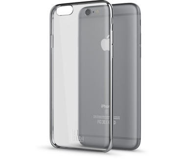 BeHello iPhone 6 / 6S Gel Case Transparent Chrome Edge Silver