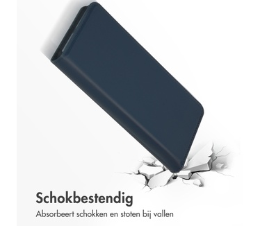 Accezz Premium Leather Slim Bookcase Samsung Galaxy S22 - Donkerblauw