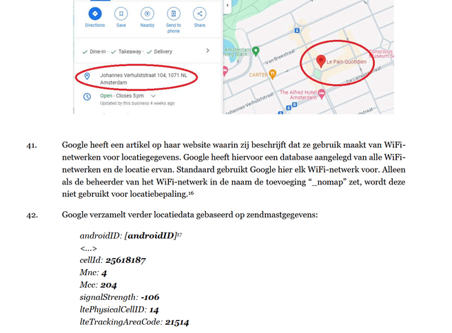 Dagvaarding google