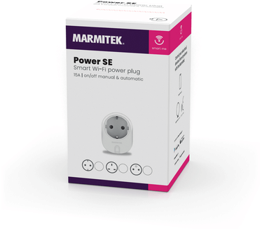 Marmitek POWER SE - Smart Wi-Fi power plug - 15A | on/off manual & automatic | G plug type