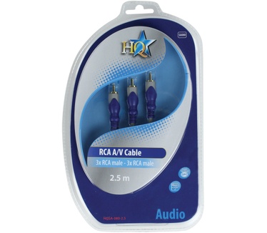 HQ Products 3x RCA/3x RCA, 2.5m