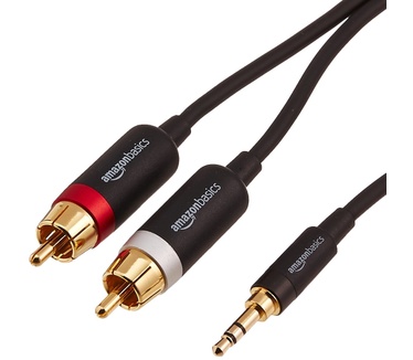 AmazonBasics AmazonBasics Câble adaptateur RCA 3,5 mm vers 2 mâles - 4,57 m
