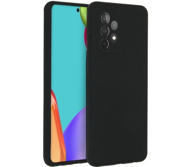 Accezz Liquid Silicone Backcover Samsung Galaxy A52(s) (5G/4G) - Zwart (Galaxy A52 (4G), Galaxy A52s, Galaxy A52 (5G)) Zwart
