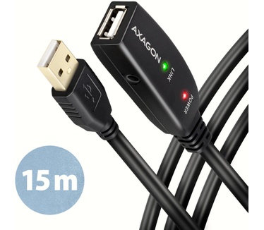 Axagon ADR-215 USB 2.0 A-M -> A-F active extension/repeater cable 15m - Kabel - Digital/Daten