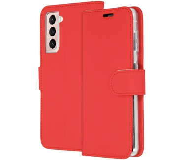 Accezz Wallet Softcase Bookcase Samsung Galaxy S21 - Rood