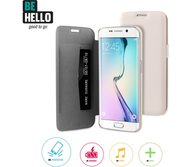 BeHello Samsung Galaxy S6 Edge Book Case Beige