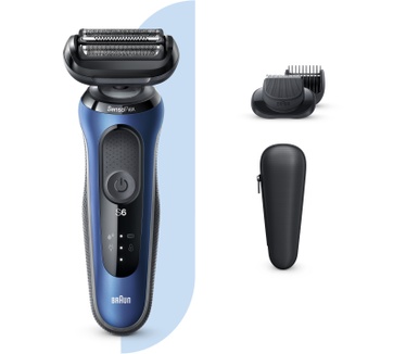 Braun Series 6 60-B1500s Elektrisch Scheerapparaat Met Baardtrimmer, Blauw
