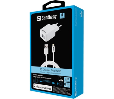 Sandberg AC Charger EU Lightning 2.4A