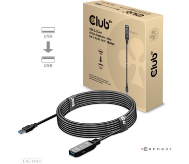 Club 3D USB 3.2 Gen1 Active Repeater Cable 5m/ 16.4 ft M/F 28AWG
