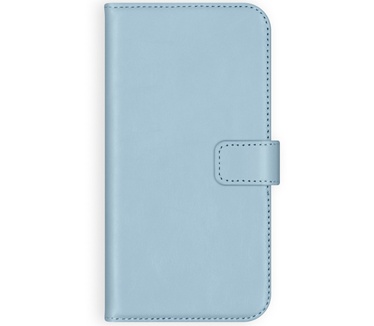Selencia Echt Lederen Bookcase iPhone 12 Pro Max - Lichtblauw