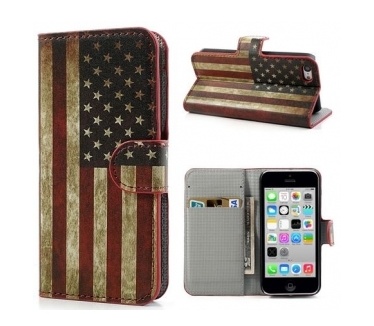 qMust Wallet Case met stand Apple iPhone 5C (USA)