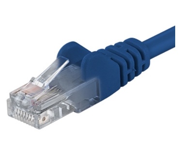 PremiumCord Patch kabel UTP Cat5e 25cm modra