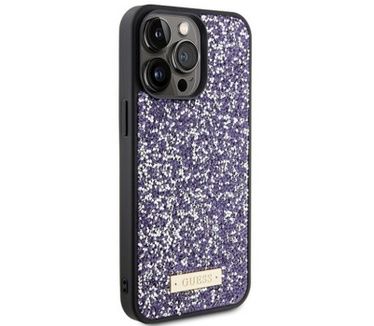 Guess Rhinestones Back Case - Apple iPhone 15 Pro (6.1") - Paars Paars