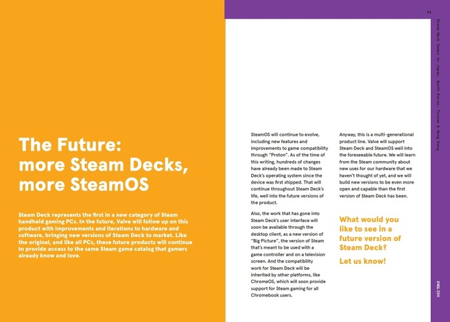 Een deel van de Steam Deck-brochure