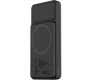 XLayer Draadloze Powerbank 10.000mAh 15W Zwart met Zonnepaneel