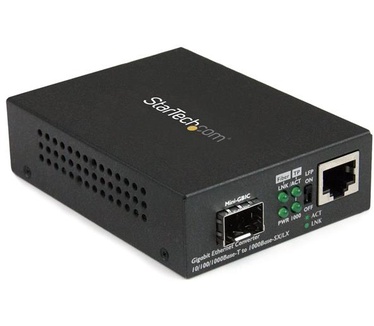 Startech.com Gigabit ethernet glasvezel media converter met open SFP slot