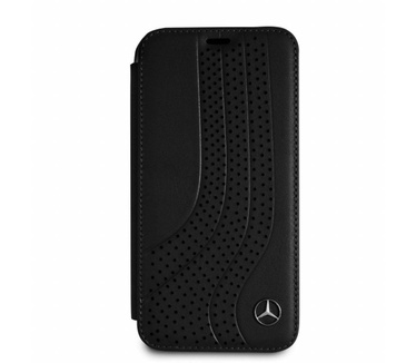 Mercedes-Benz Originele Upward Wave Bookcase voor de Apple iPhone X / XS - Zwart  Zwart