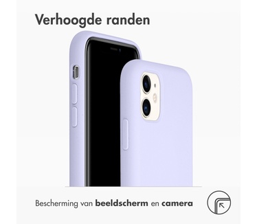 Accezz Liquid Silicone Backcover iPhone 11 - Paars