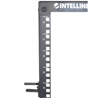 Intellinet 19" 4 Post Open Frame Rack, 48U, Flatpack, Black