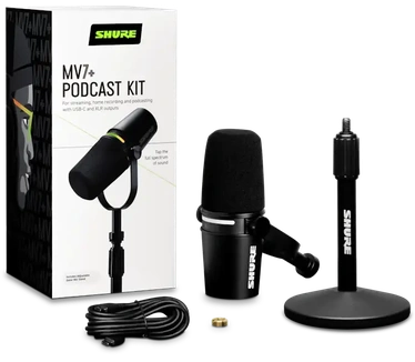 Shure MV7+ Desktop Zwart