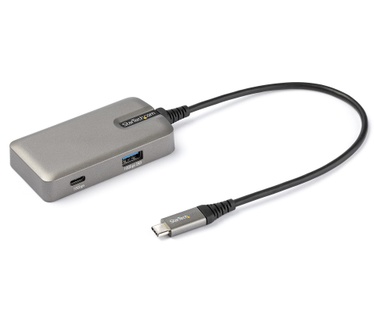 Startech.com USB C Multiport Adapter, USB Type-C naar 4K 60Hz HDMI 2.0, 100W Power Delivery Pass-through, 3-Port 10Gbps USB Hub, Compacte USB C Mini Dock, 25cm Kabel