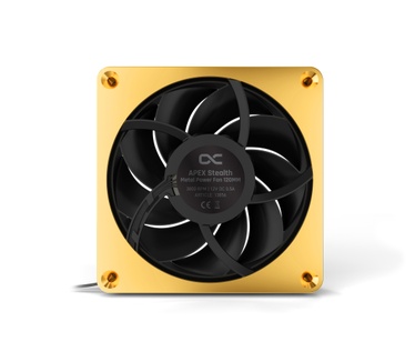 Alphacool Apex Stealth Metal Power fan 3000rpm Gold, 120mm